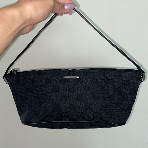 Gucci Handbags - ✨Authentic✨GUCCI Black Monogram Pochette